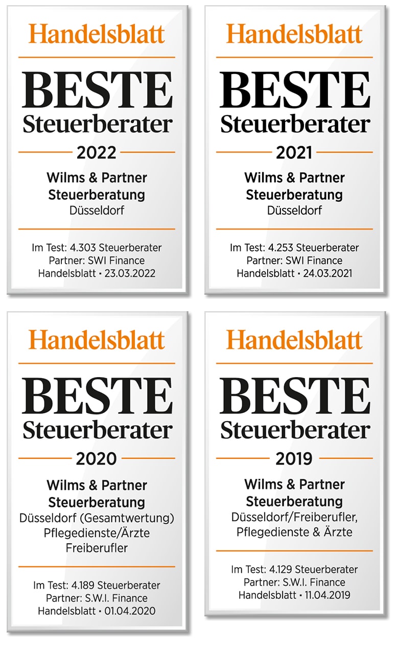 Beste Steuerberater in Düsseldorf, Handelsblatt-Zertifikat